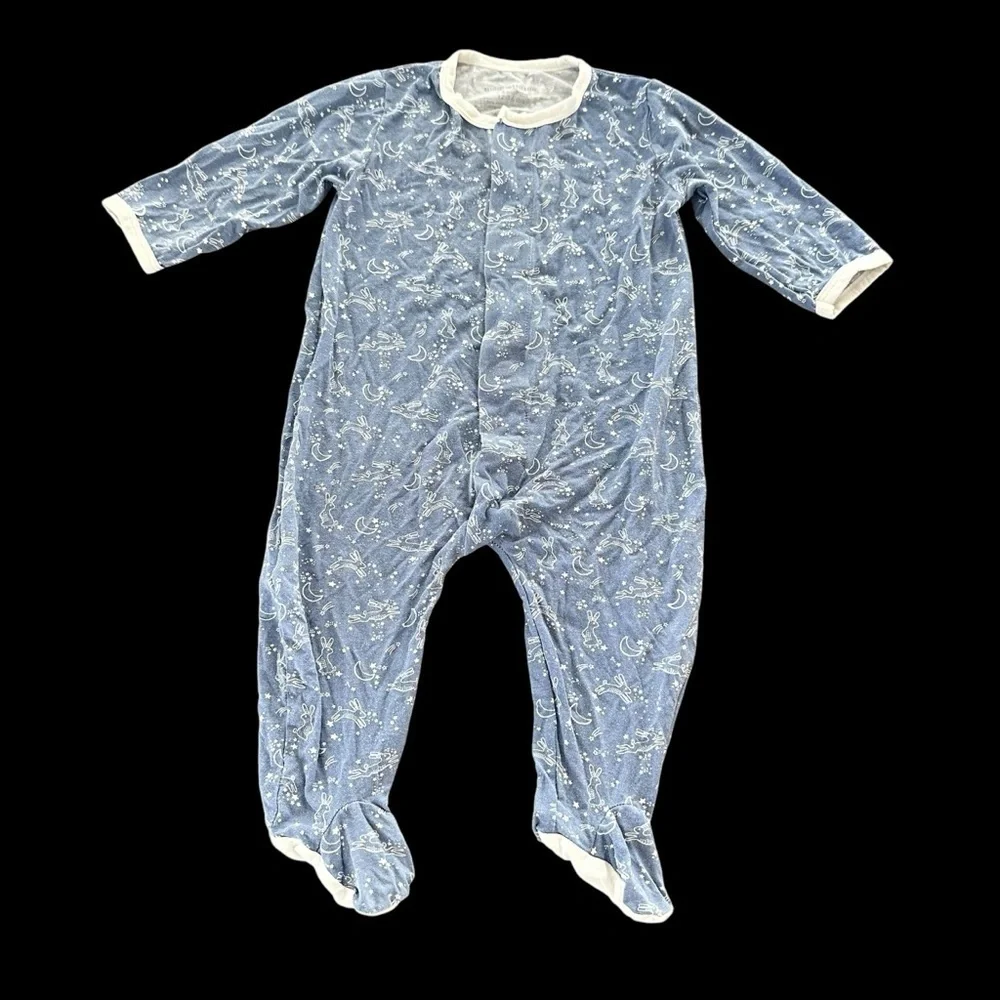 Magnetic Me Baby 3-6 months Blue Bunny Magnet Footie Pajamas Stars Rabbit Easter